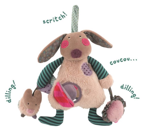 Мягкая игрушка - Кролик с мульти функциями, 21 см.  